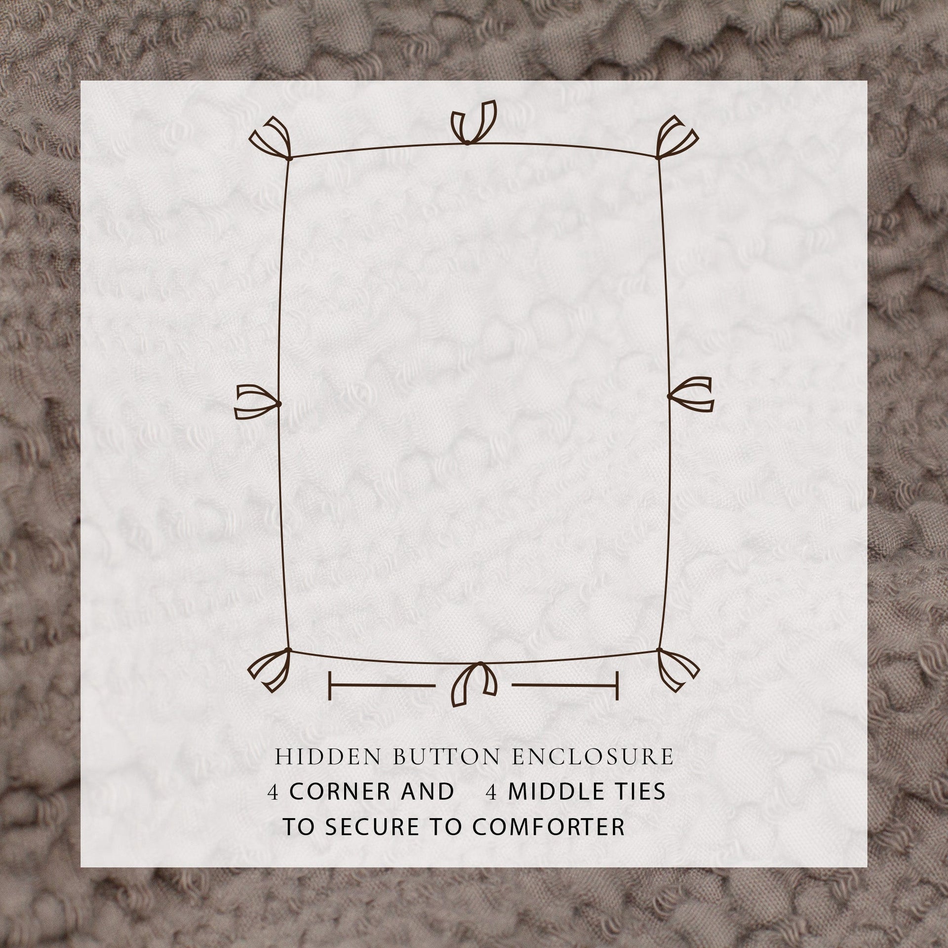 100% Cotton Honeycomb Waffle Duvet Set - Mattea Collection