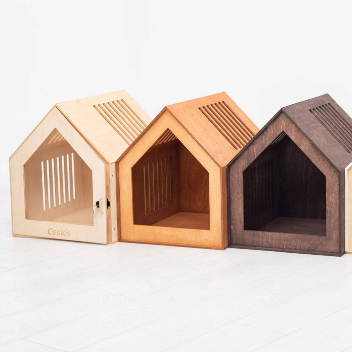 Large Indoor Wooden Dog House for Stylish Home Pet Comfort