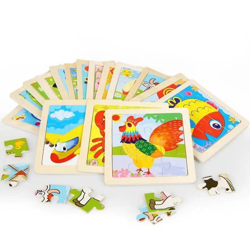 Wooden 3D Tangram Animal Puzzle – Educational Kids Learning Toy