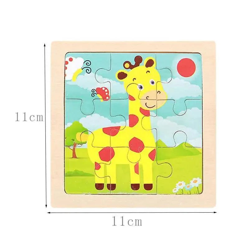Wooden 3D Tangram Animal Puzzle – Educational Kids Learning Toy