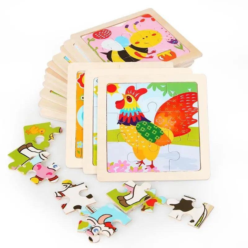Wooden 3D Tangram Animal Puzzle – Educational Kids Learning Toy