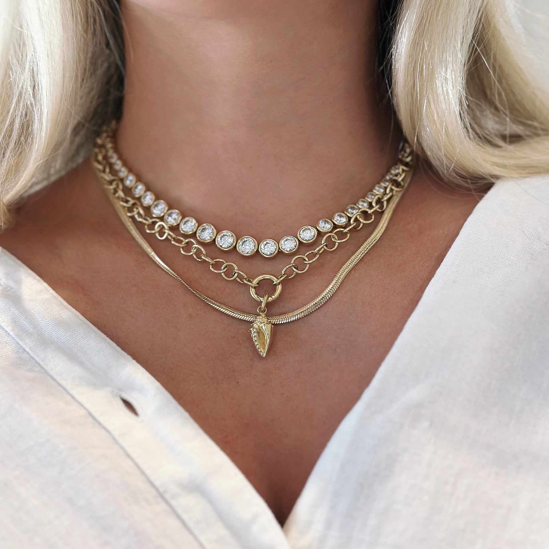 Convertible Y Necklace Interchangeable Chain for Custom Charms