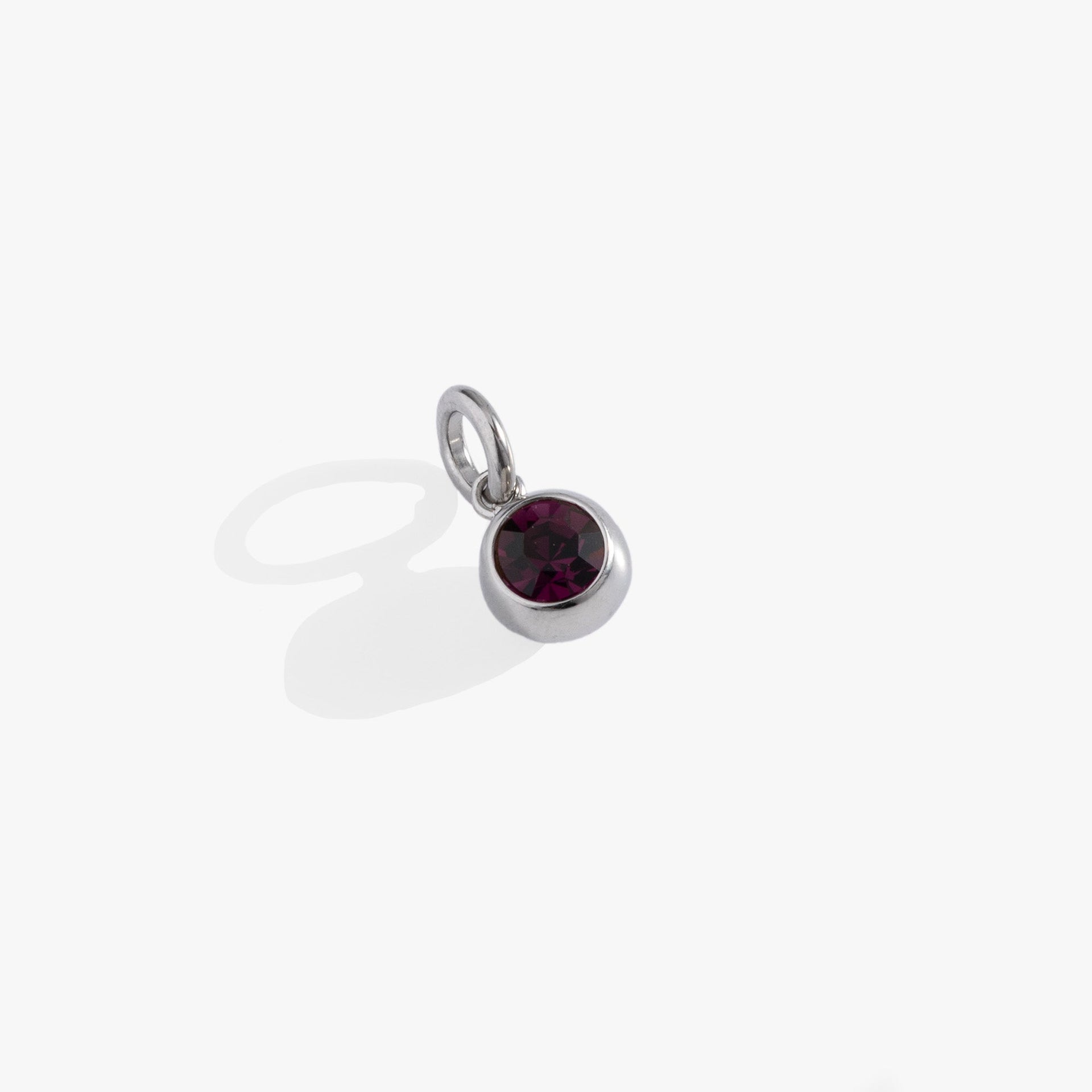 February Birthstone Interchangeable Charm with Amethyst Crystal