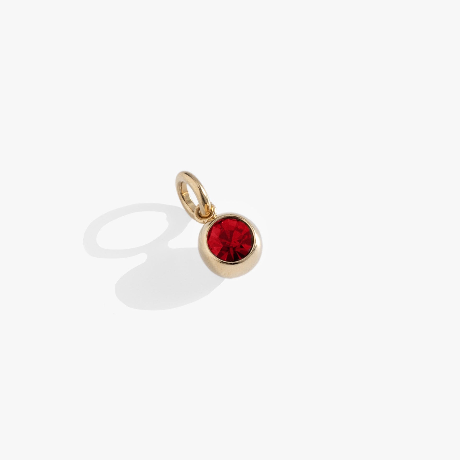 July Birthstone Interchangeable Charm with Ruby-Colored Crystal