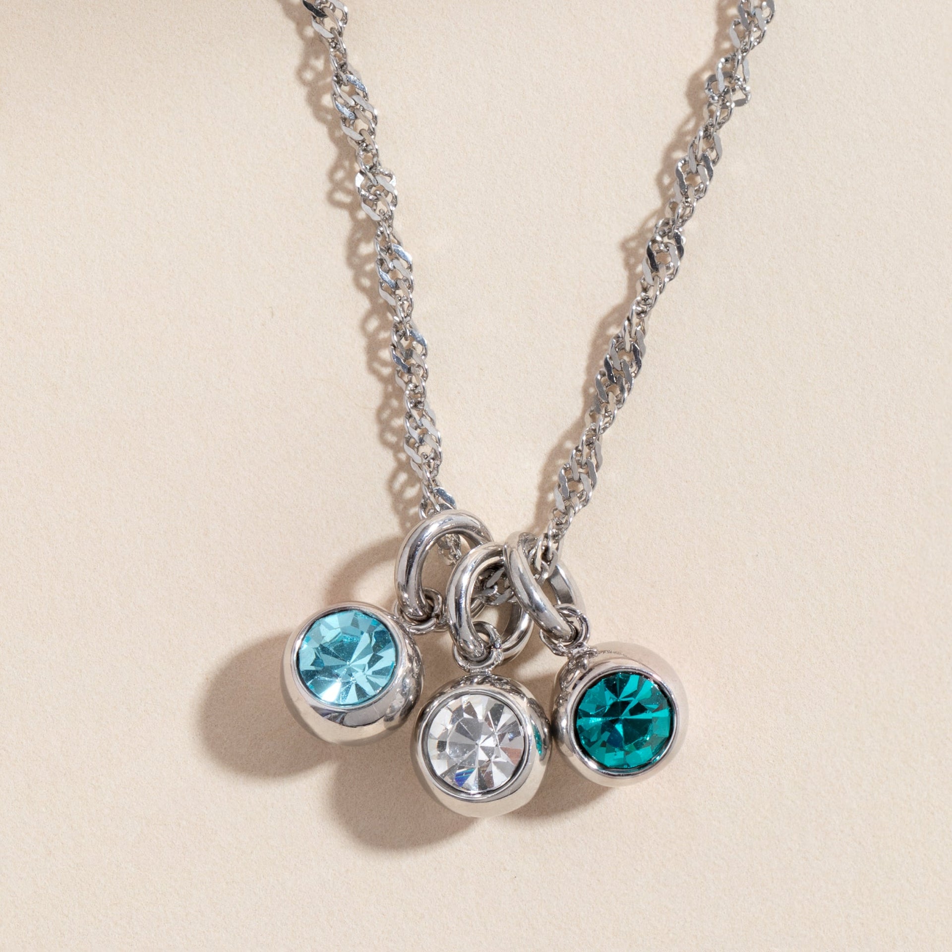 March Birthstone Interchangeable Charm in Gold with Aquamarine