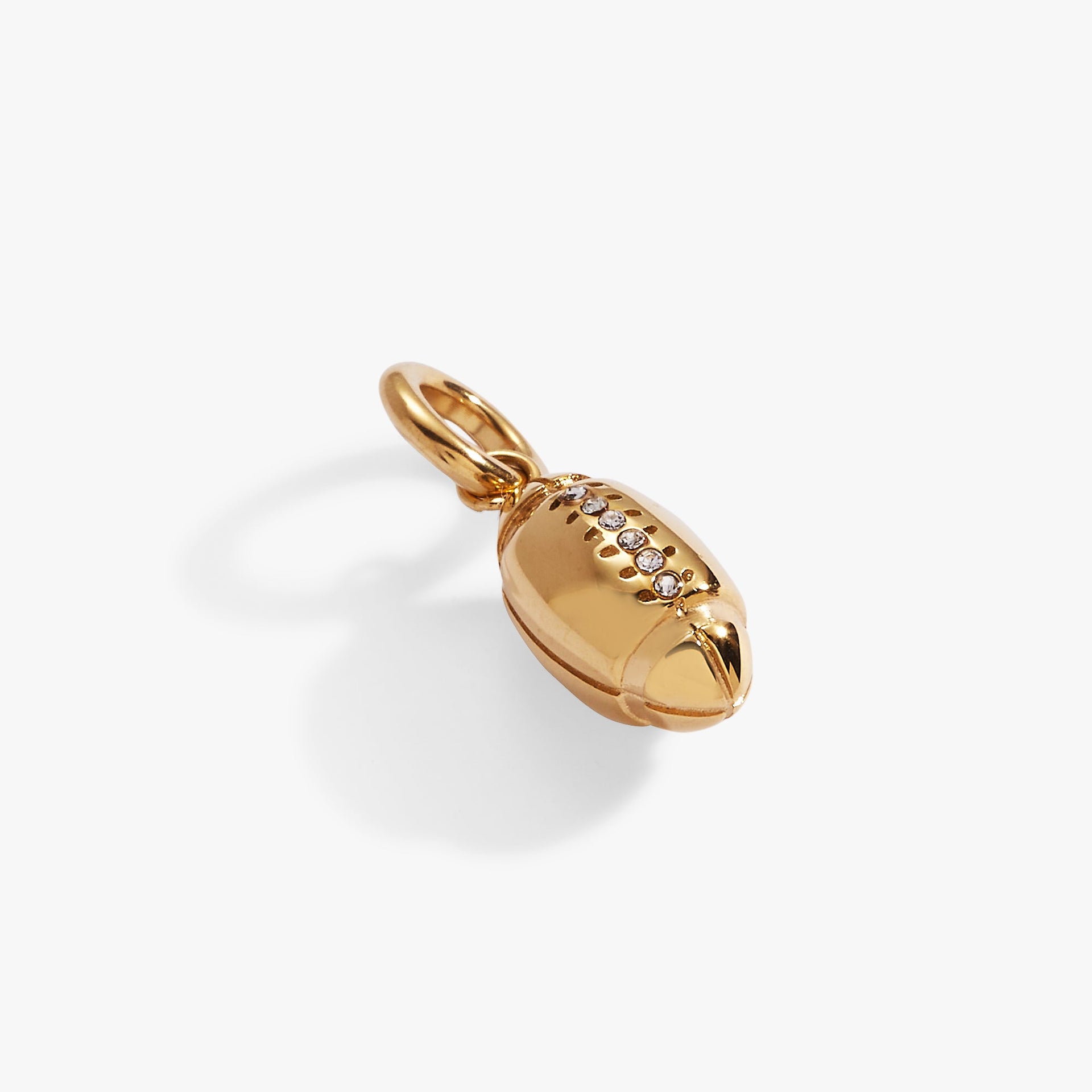 Two-Tone Football Interchangeable Charm in Stainless Steel