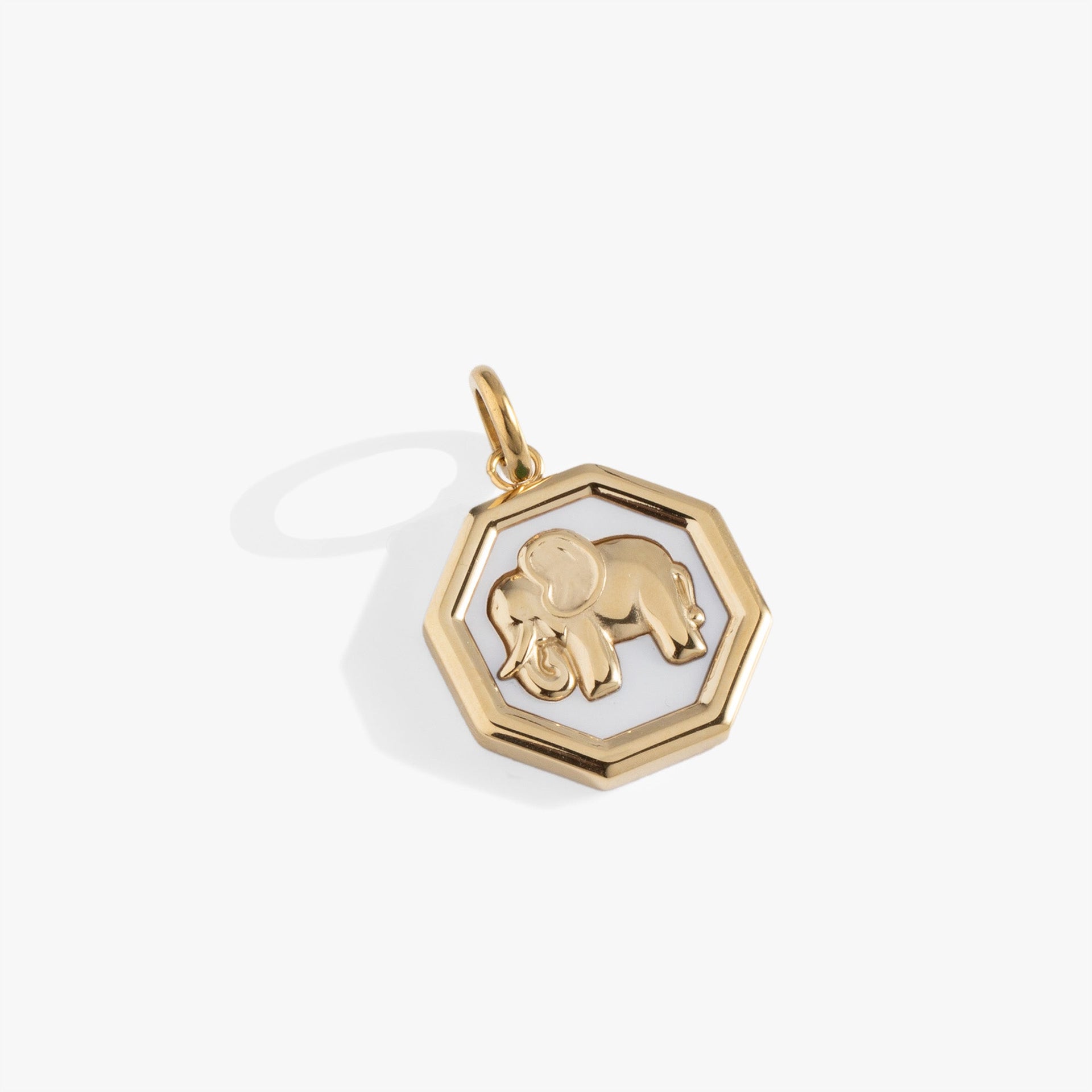 Elephant Interchangeable Charm with Mother of Pearl Inlay