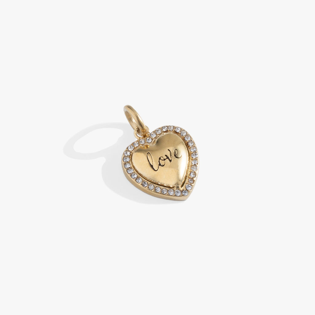 Love Pave Heart Interchangeable Charm with Clear Crystal