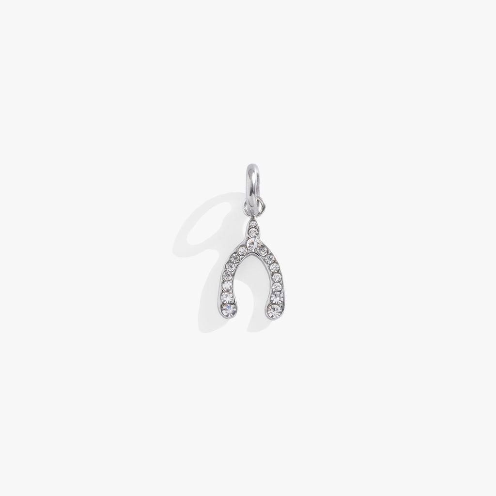 Pave Wishbone Interchangeable Charm Pendant for Necklaces