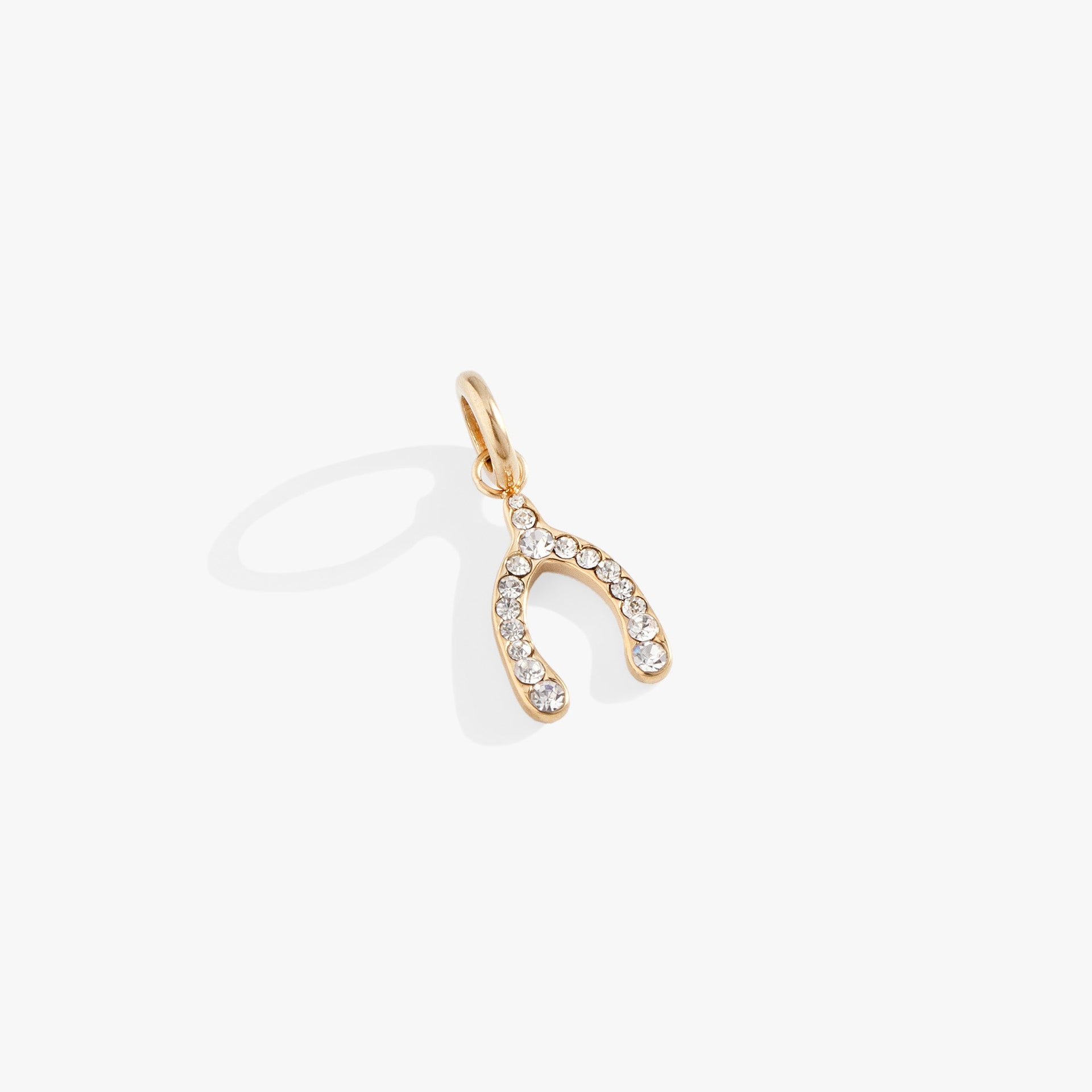 Pave Wishbone Interchangeable Charm Pendant for Necklaces