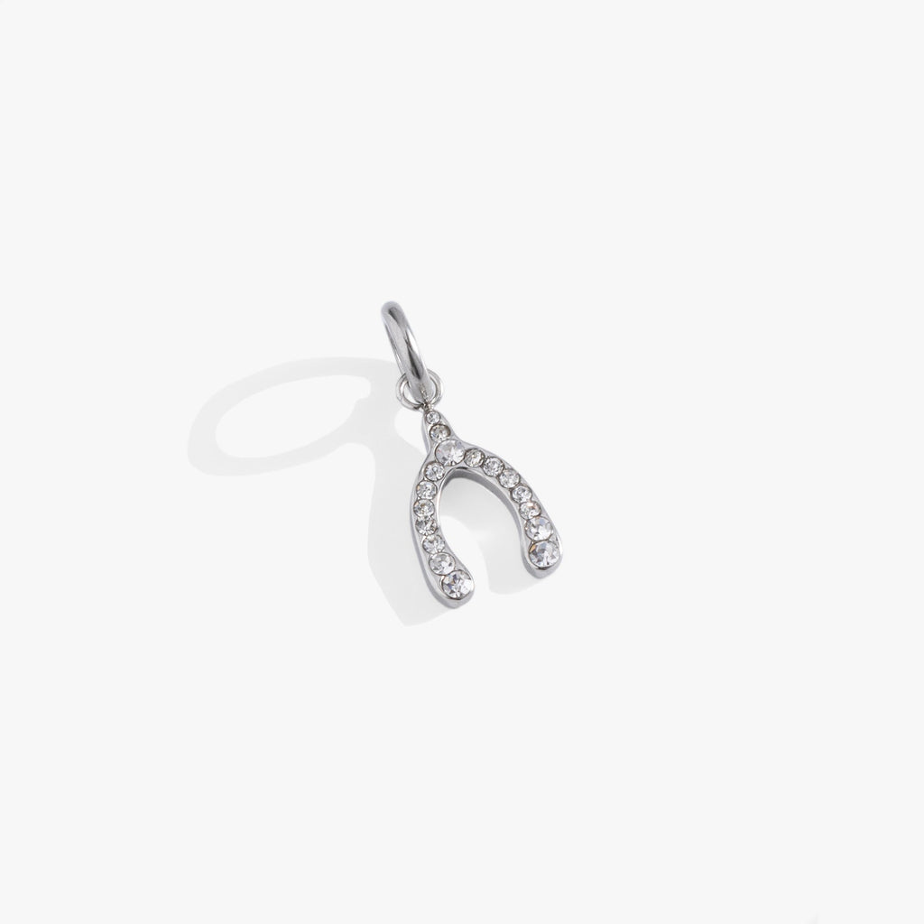 Pave Wishbone Interchangeable Charm Pendant for Necklaces