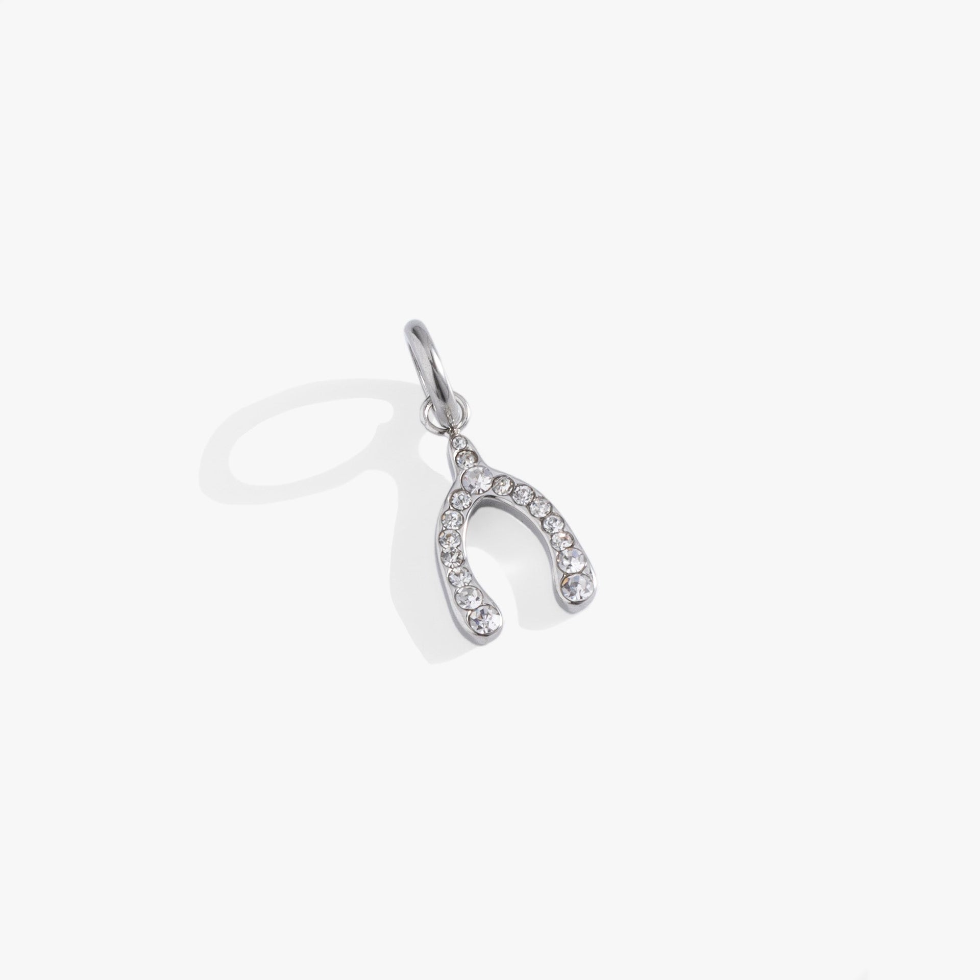 Pave Wishbone Interchangeable Charm Pendant for Necklaces