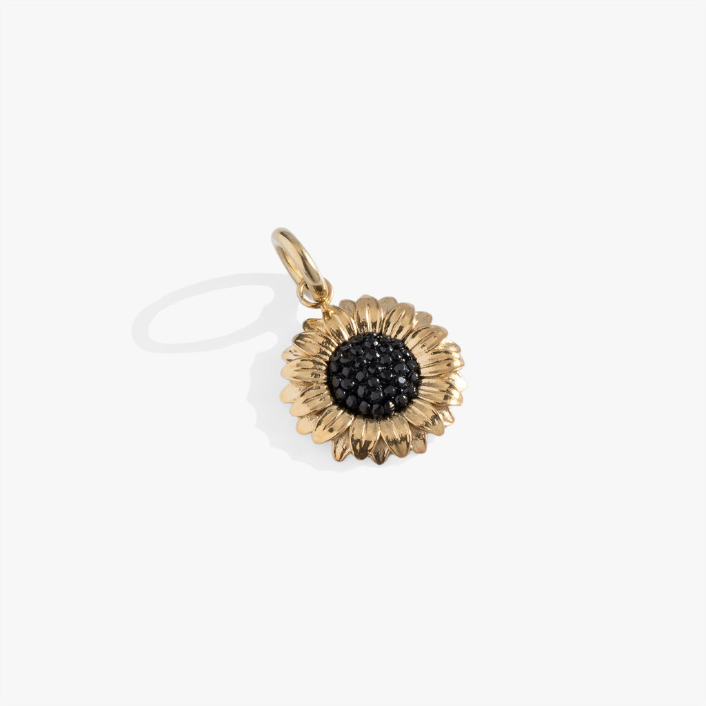 Sunflower Interchangeable Charm in Gold-Tone Stainless Steel