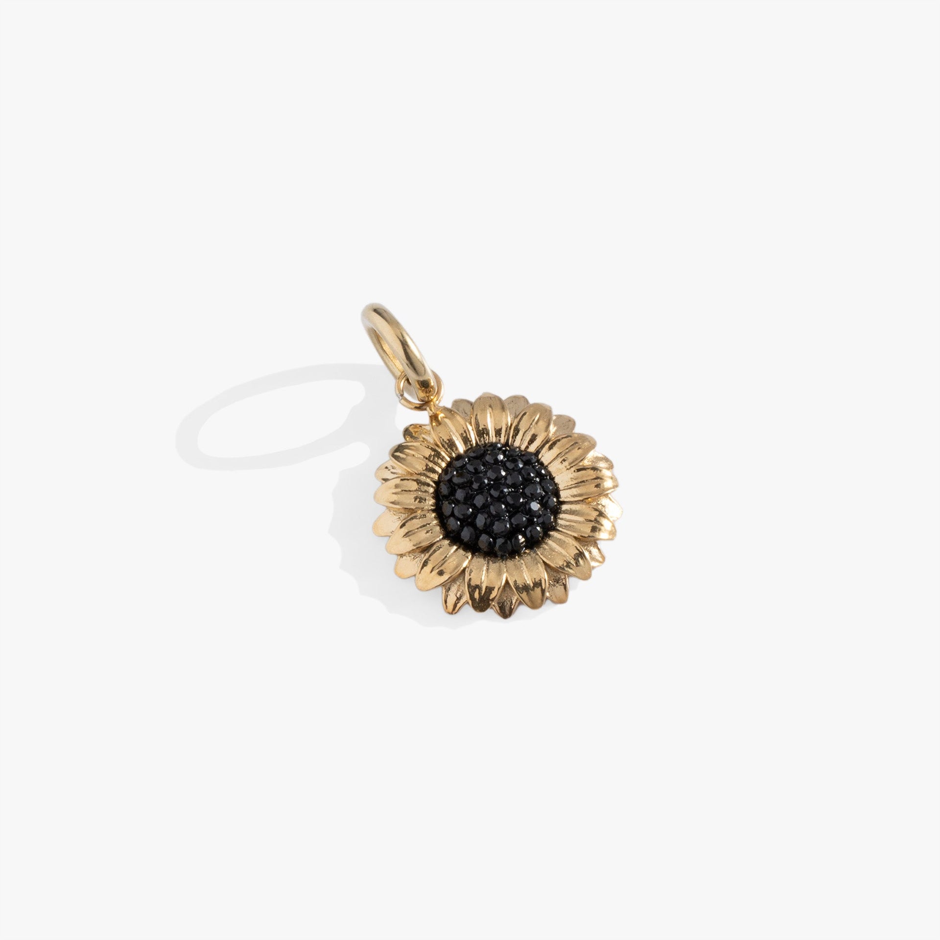 Sunflower Interchangeable Charm in Gold-Tone Stainless Steel