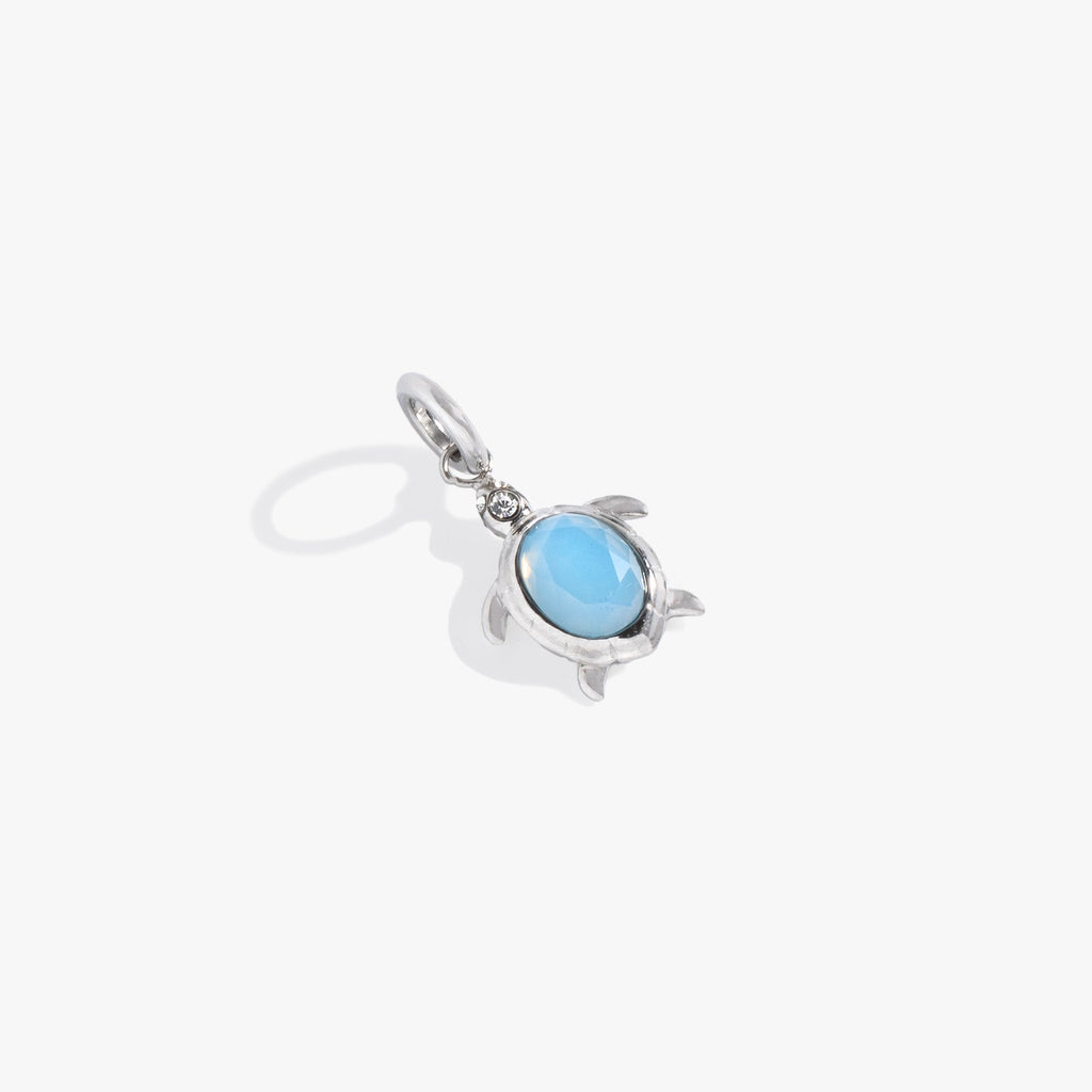 Sea Turtle Interchangeable Charm with Iridescent Crystal Shell
