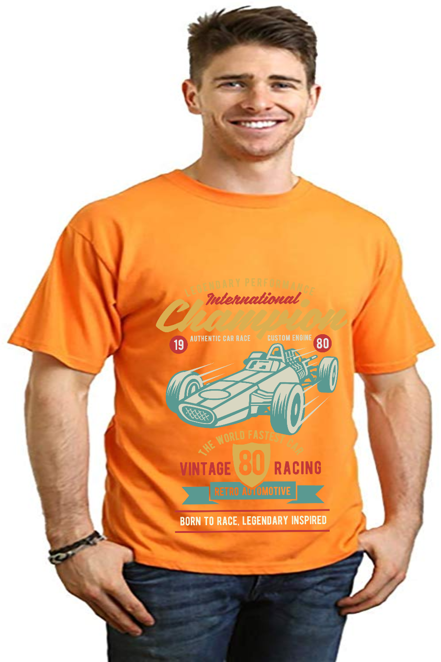 International Champion Men's Bamboo Viscose/Organic Cotton Short Sleeve Graphic T-Shirt