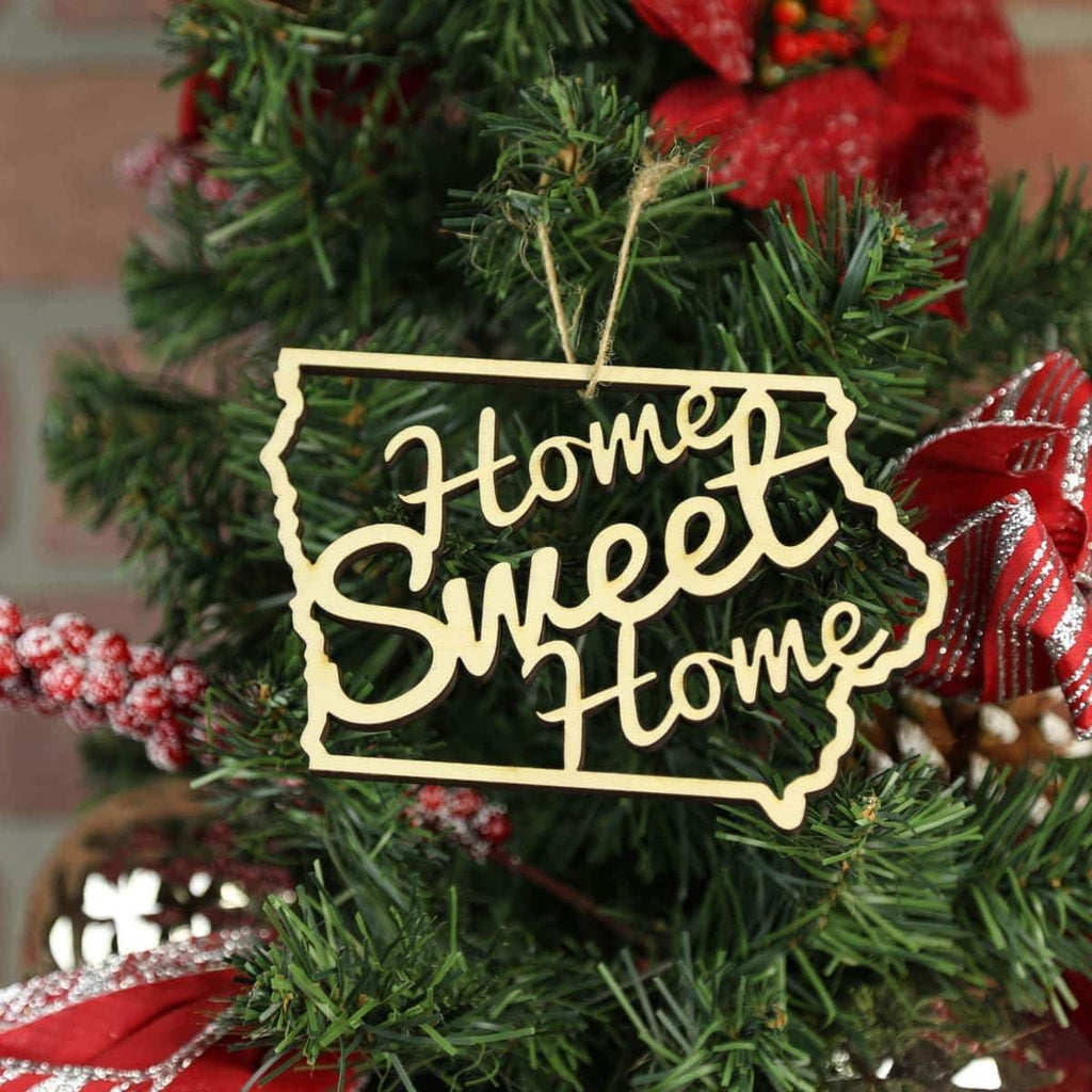 Iowa Home Sweet Home Ornaments