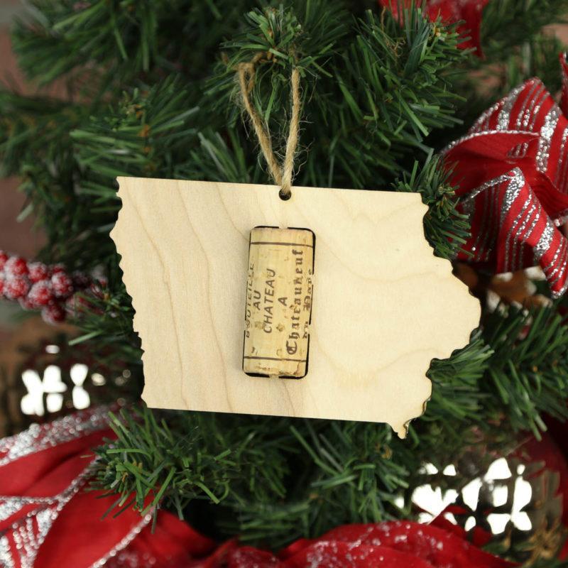 Iowa Wine Cork Holder Ornaments