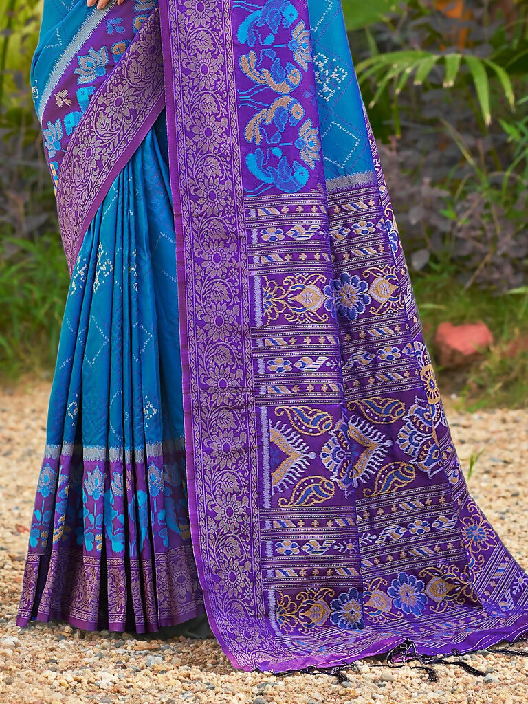 Shree Shyam Fashion Blue Soft Silk Saree