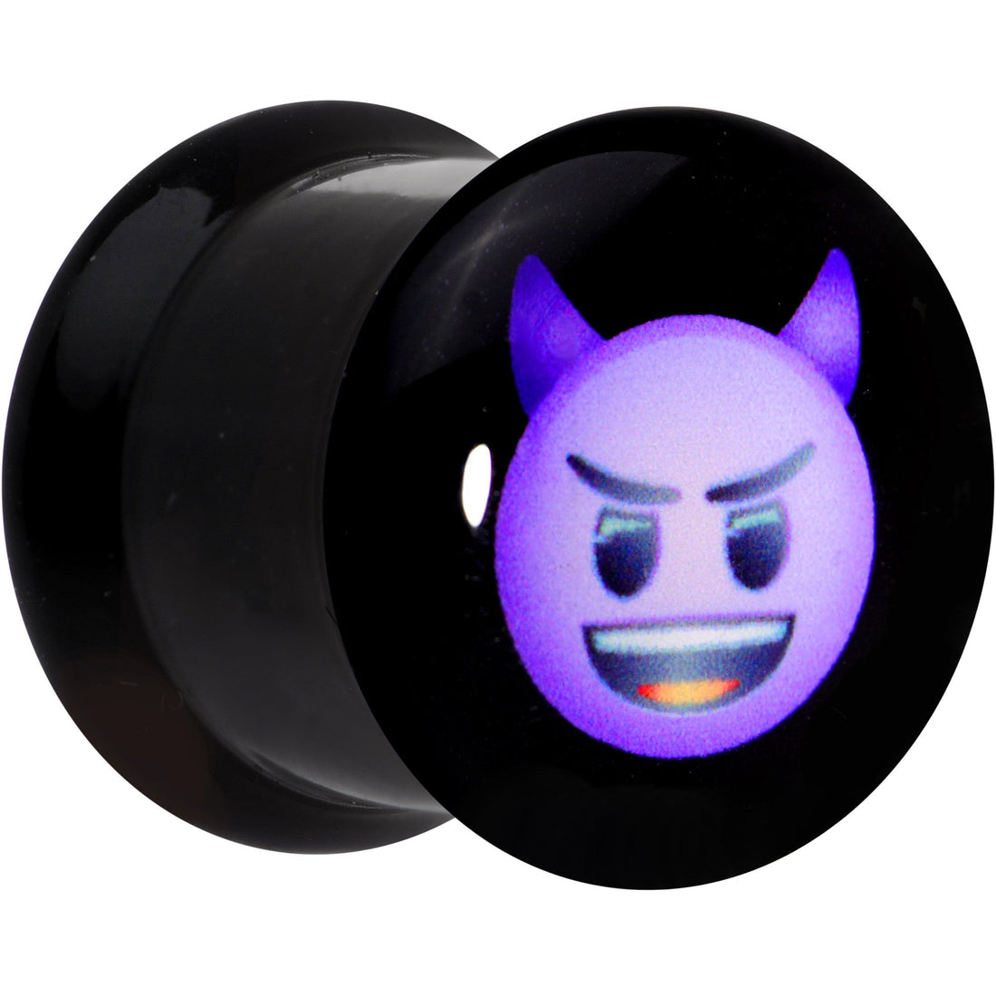 7/16 Licensed Purple Devil emoji Acrylic Double Flare Plug Set