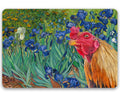 Irises Painting - Interrupted by Rooster - Metal Sign