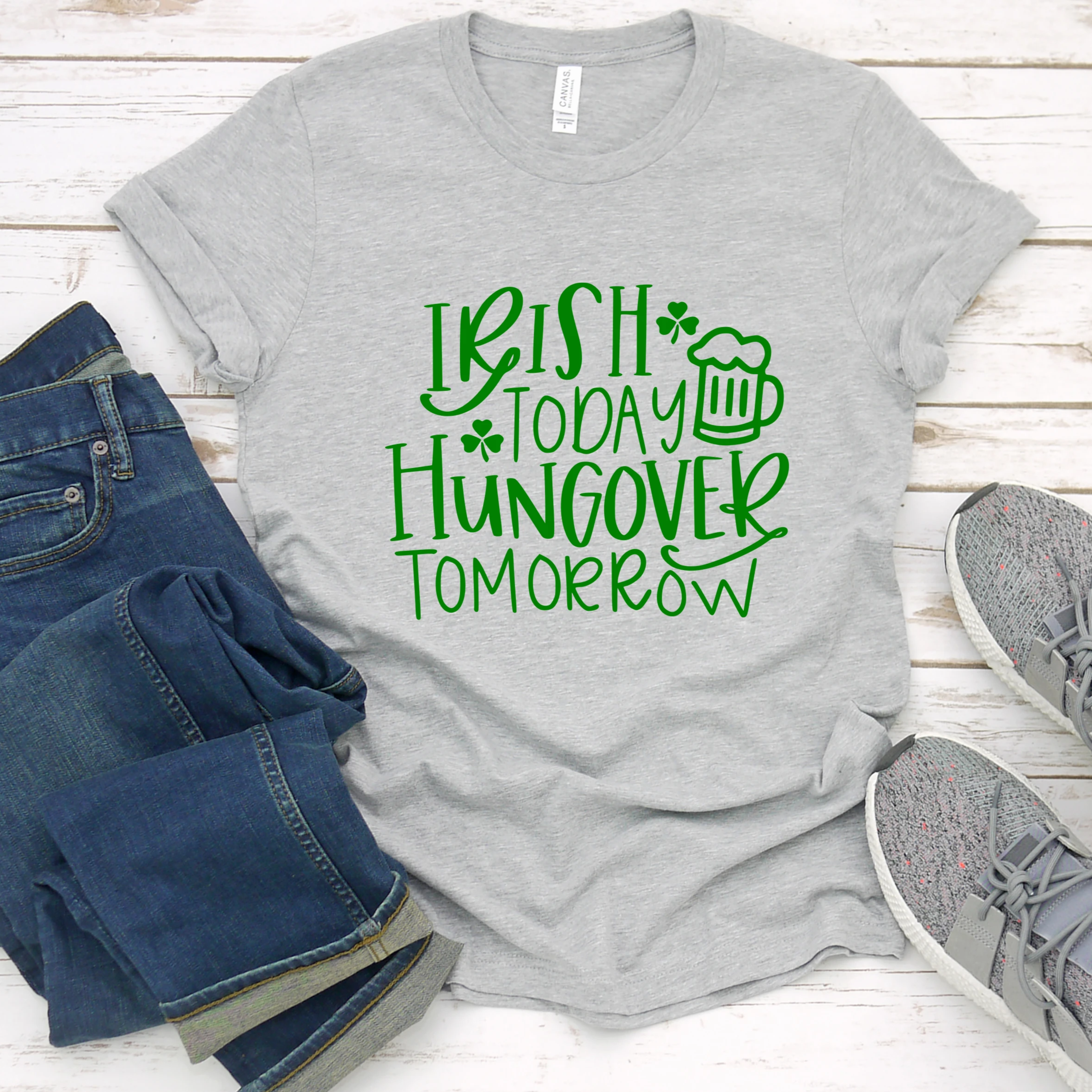Irish Today Hungover Tomorrow St Patricks Day Tee