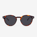 Isla round acetate and wood sunglasses in tortoiseshell and brown