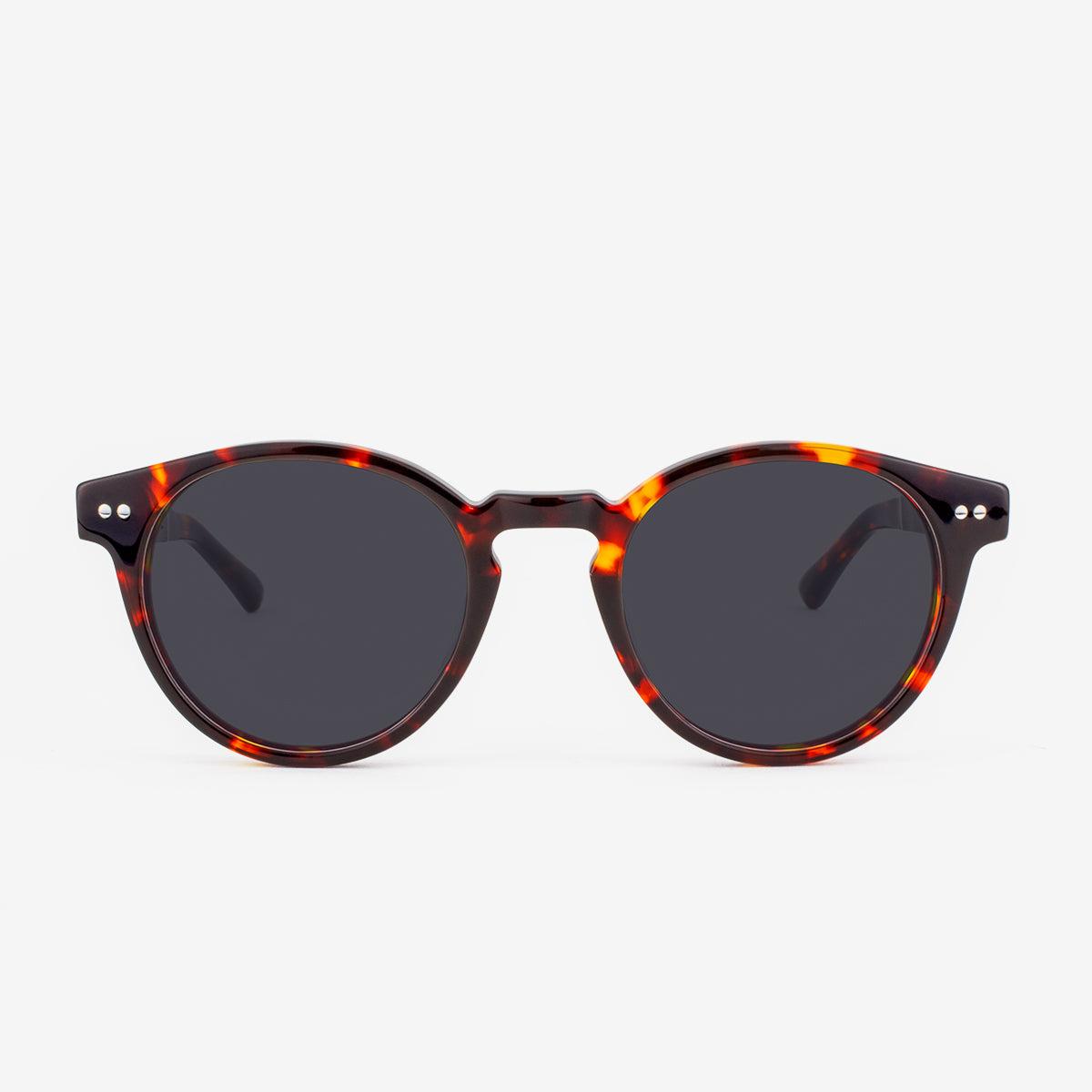 Isla round acetate and wood sunglasses in tortoiseshell and brown