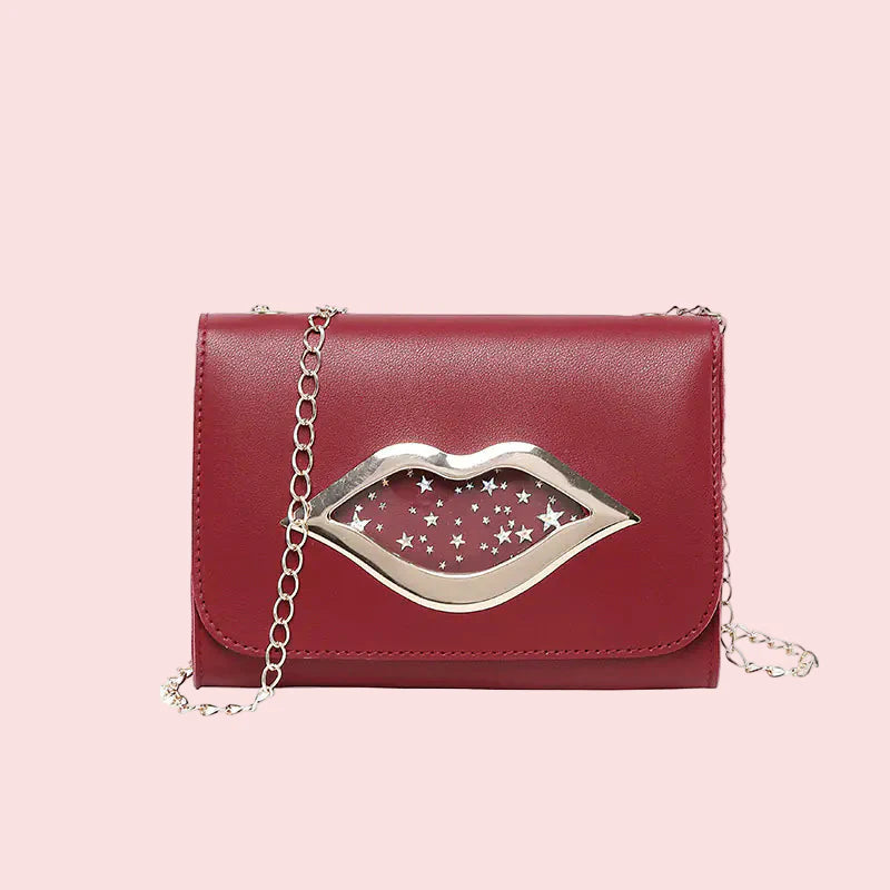 Lips Phone Bag with Chain Strap Crossbody Purse