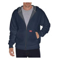Dickies Mens Thermal Lined Full-Zip Fleece Hoodie with DWR Dark Navy 2X