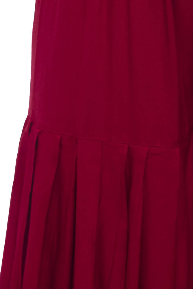 Maroon Flared Palazzo Pants in Breathable Rayon Cotton