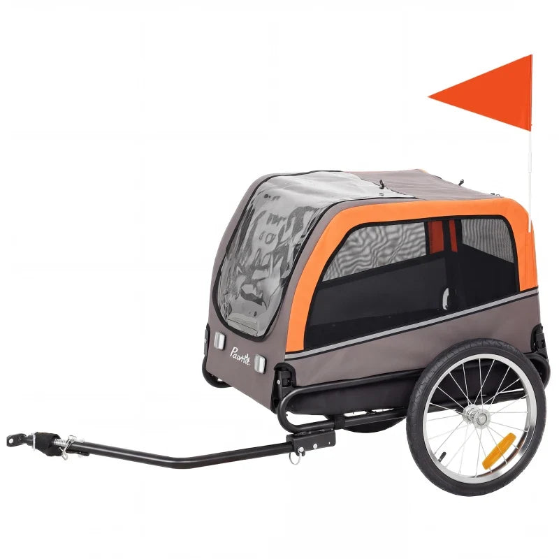 Dog Bike Trailer, Pet Cart Bicycle Carrier with 20" Air Tires, Quick-Release Wheels, Reflectors, Flag