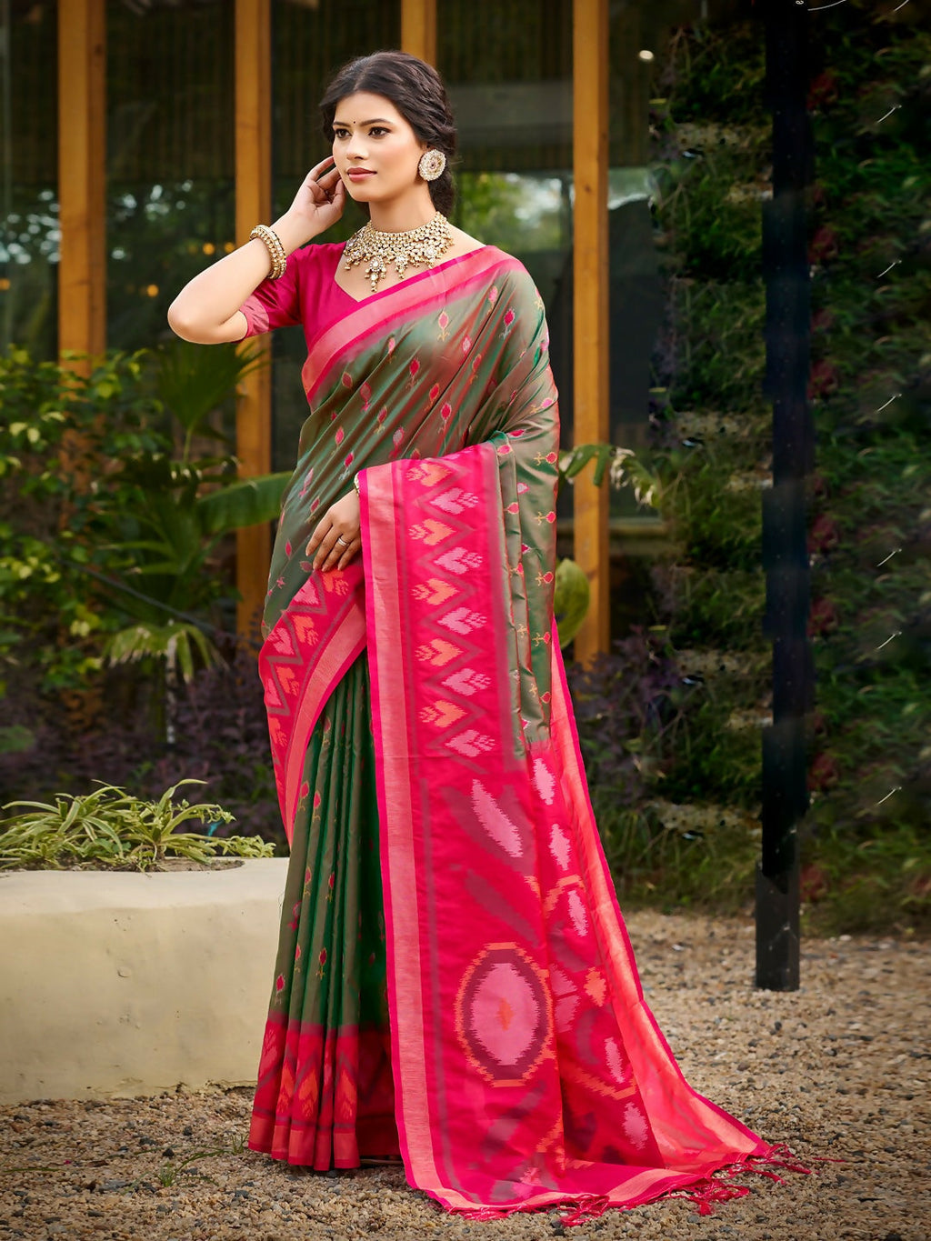 Shree Shyam Fashion Mehendi Soft Silk Saree