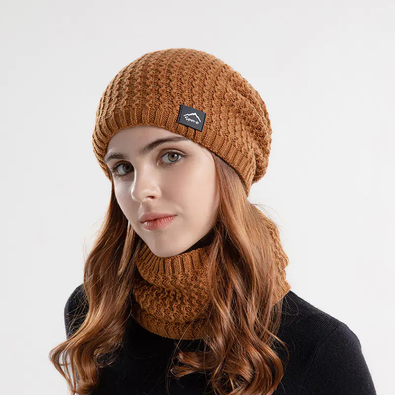 Winter Beanie and Scarf Set for Men and Women (One Set)
