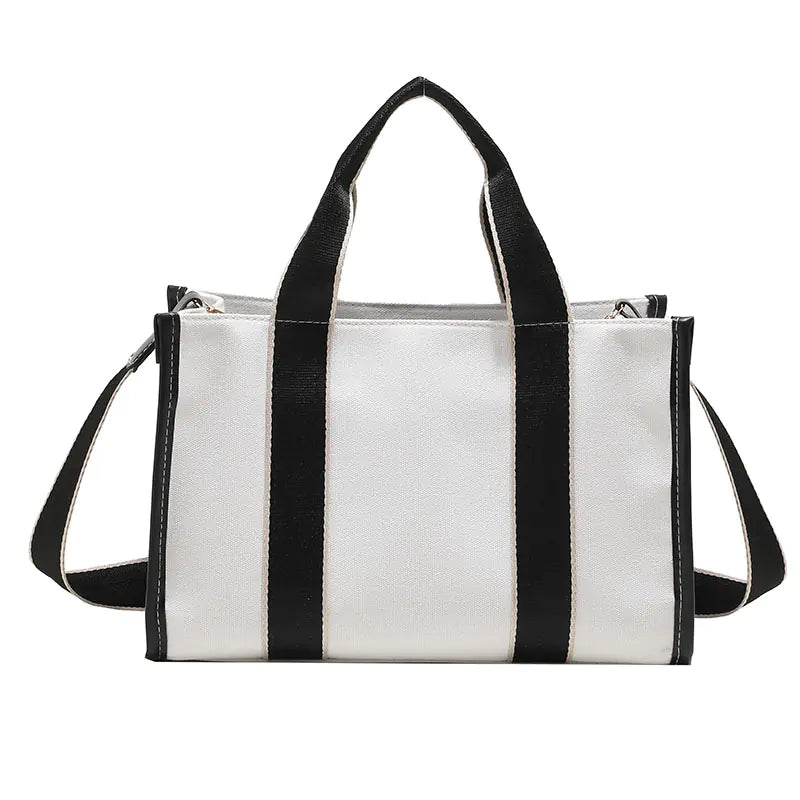 Korean Style Canvas Tote Bag for Women (Large Capacity)