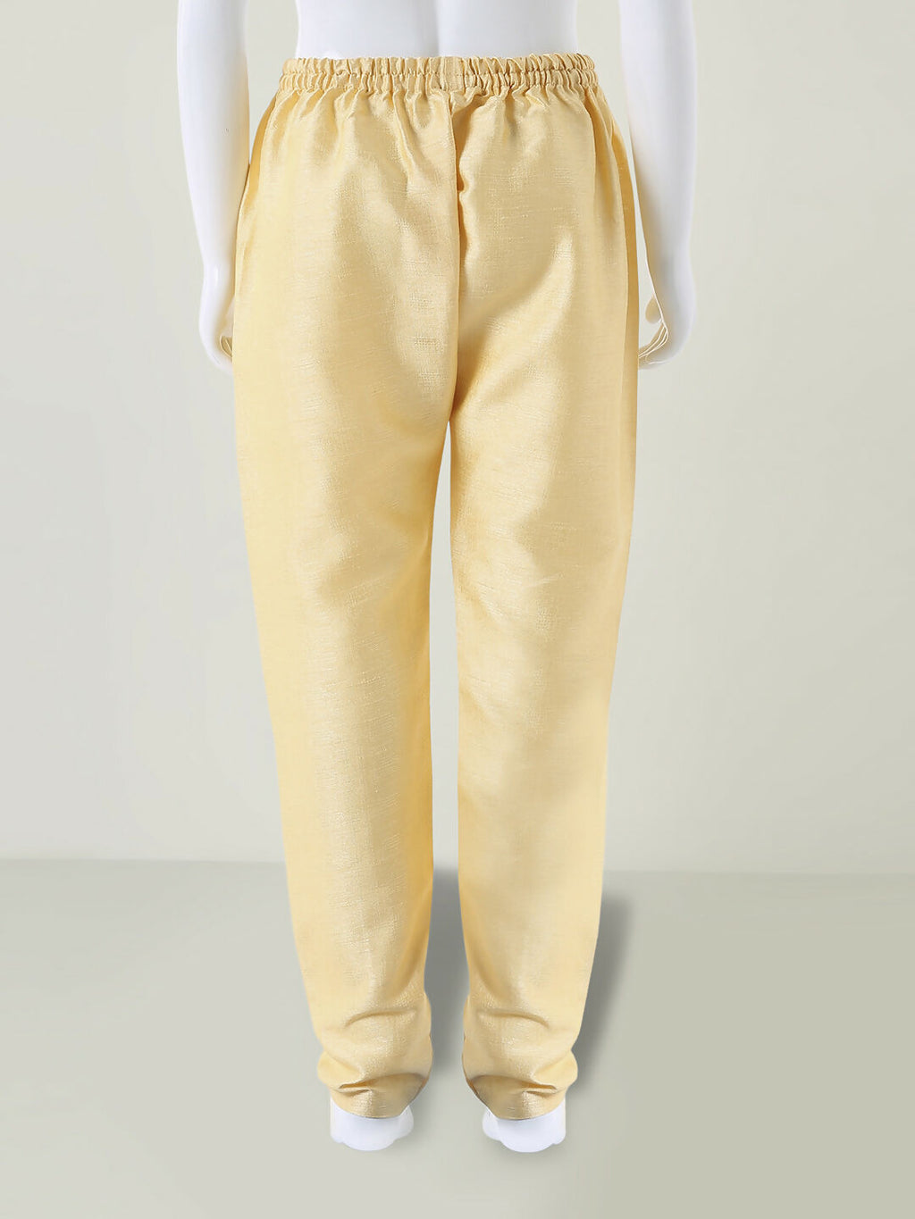 Boys Golden Kurta Pyjama Set with Nehru Jacket