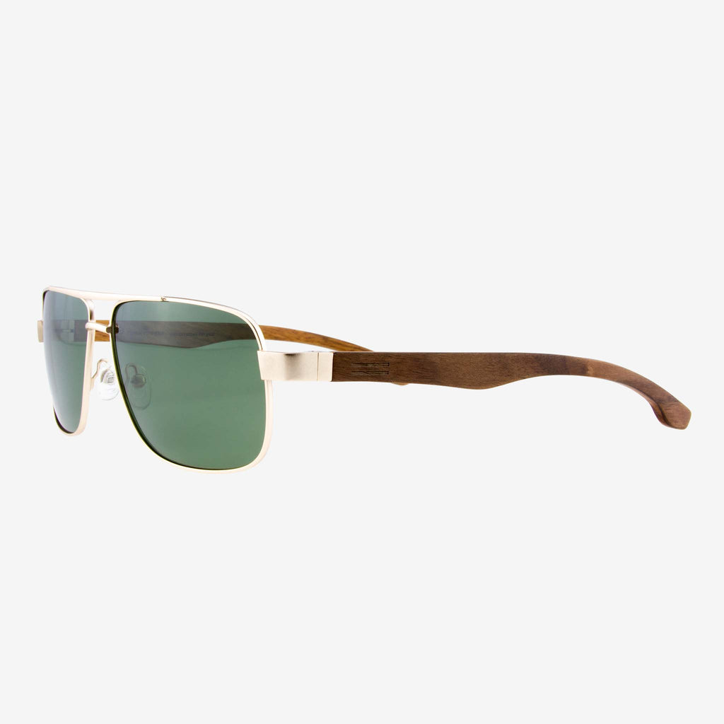 James Metal & Wood Sunglasses - Modern Rectangular Men's Frames