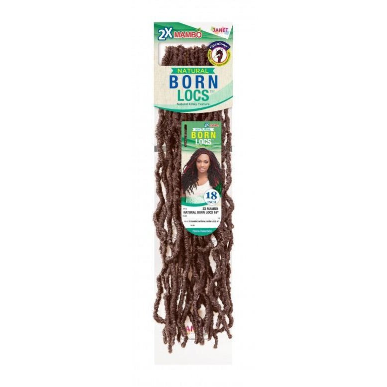 Janet Collection 2X Mambo Natural Born Locs 18 inch in various multi-tonal shades