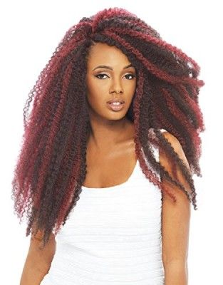 Janet Collection Noir Afro Twist Marley Braid 2X value pack in light brown and ginger