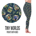 Tiny Worlds Whimsical Leggings - Abstract Print with Pockets