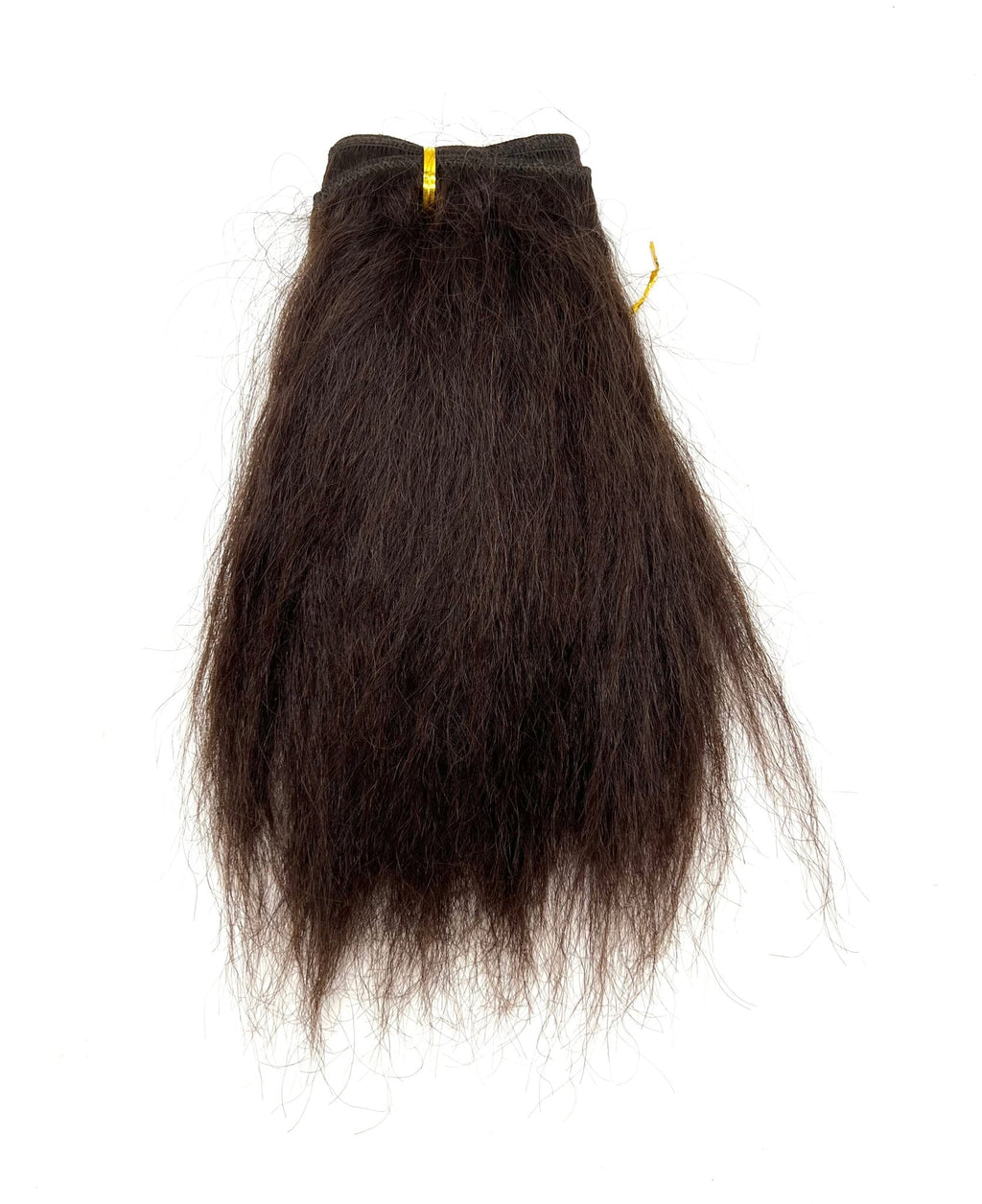 12" Platinum Yaky Human Hair Weave - Dark Brown