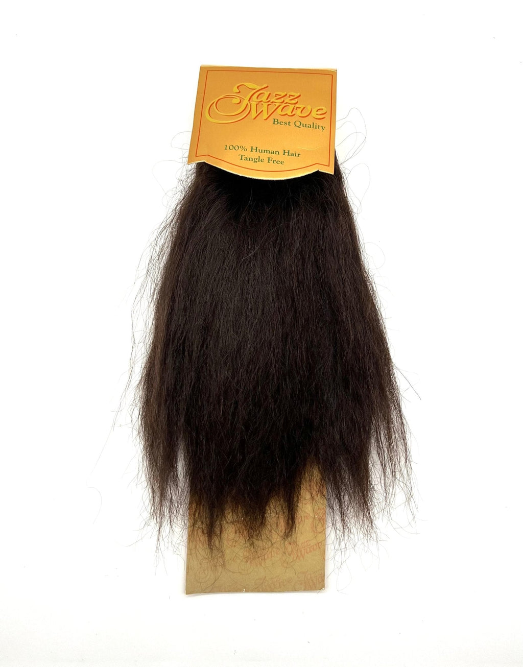 12-inch Dark Brown Platinum Yaky human hair weave, tangle-free and smooth.
