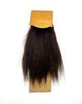 12-inch Dark Brown Platinum Yaky human hair weave, tangle-free and smooth.