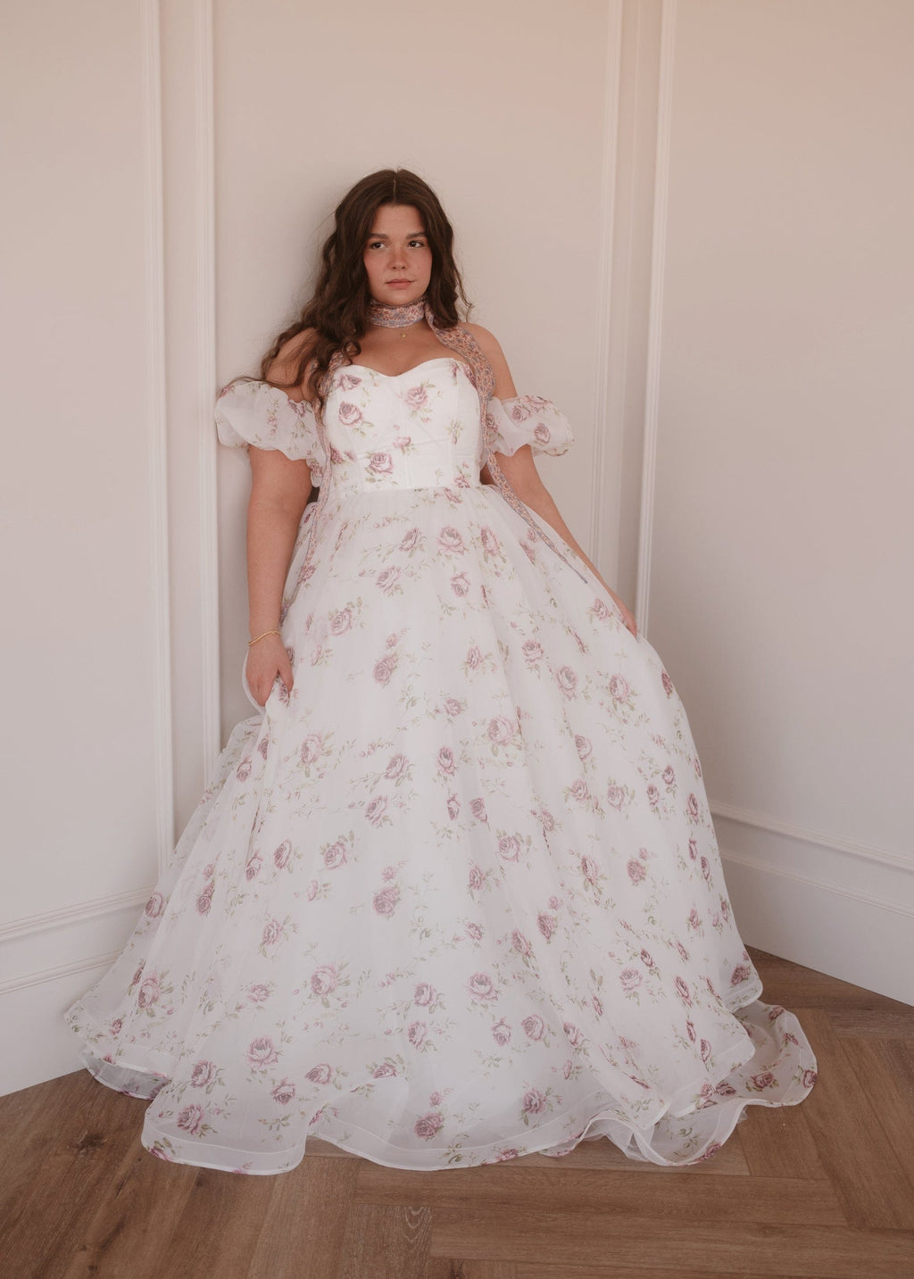 White Off the Shoulder Puff Sleeve Maxi Dress for Garden Parties