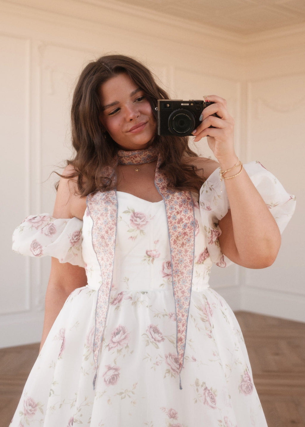 White Off the Shoulder Puff Sleeve Maxi Dress for Garden Parties
