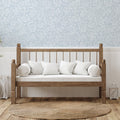 Jessi floral pattern wallpaper in light blue and white shades