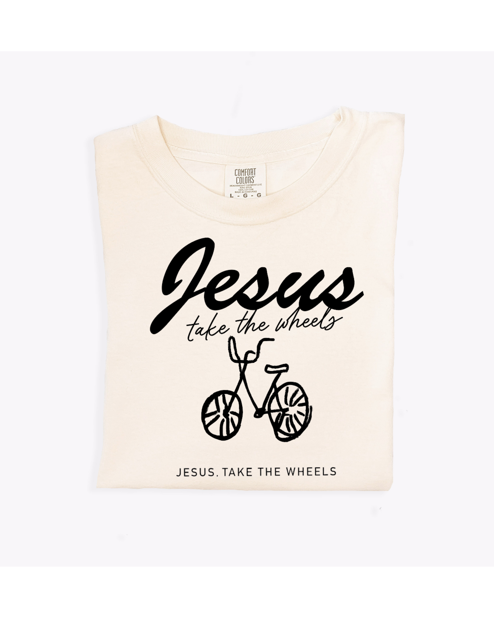 Jesus Take the Wheels Adult Tee