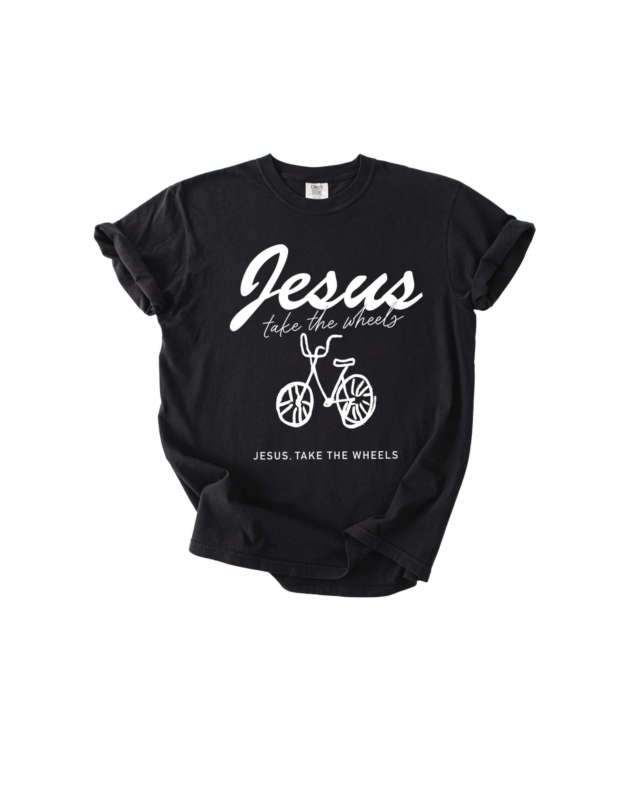 Jesus Take the Wheels Adult Tee
