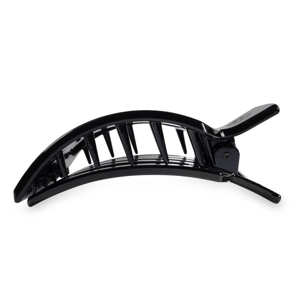 Large Flat Square Hair Clip in Jet Black - Durable Styling Tool