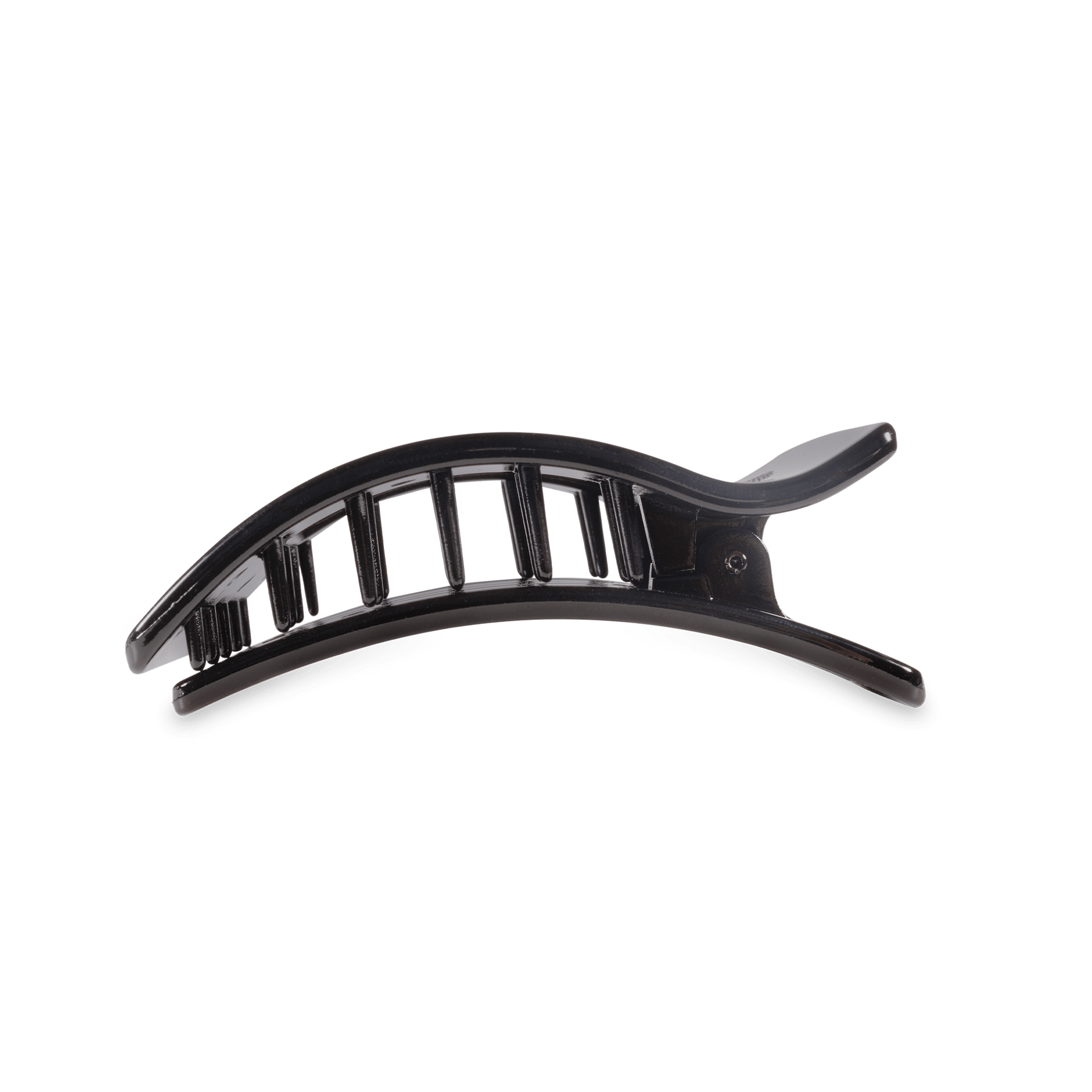 Medium Flat Rectangle Hair Clip in Jet Black - Comfortable Styling